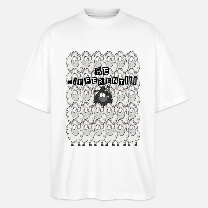 Schwarzes Schaf - Stanley/Stella Oversized Unisex Bio T-Shirt Blaster 2.0 - Weiß