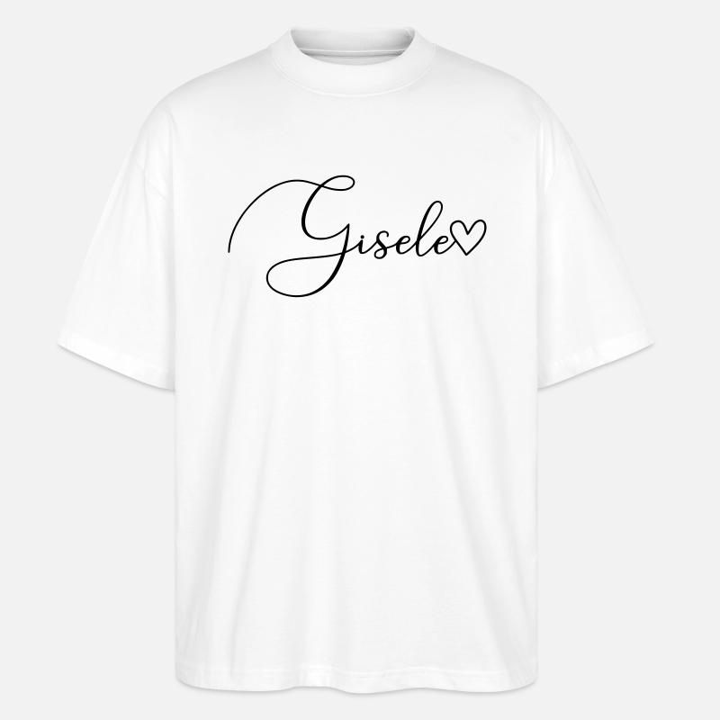 Gisele Name Vorname Mädchen - Stanley/Stella Oversized Unisex Bio T-Shirt Blaster 2.0 - Weiß