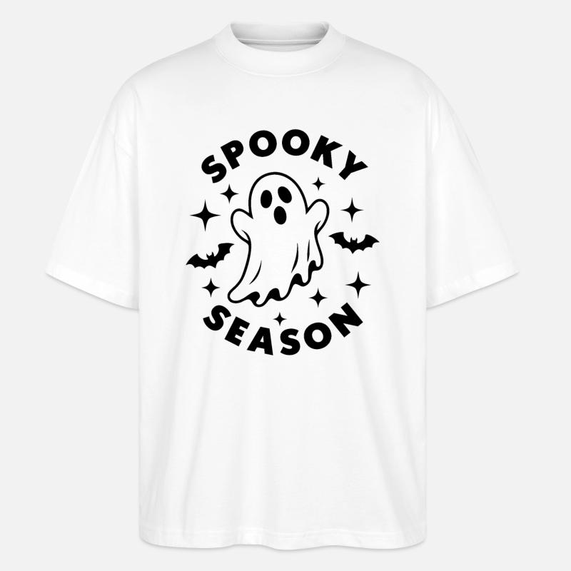 Gruselige Jahreszeit - Stanley/Stella Oversized Unisex Bio T-Shirt Blaster 2.0 - Weiß