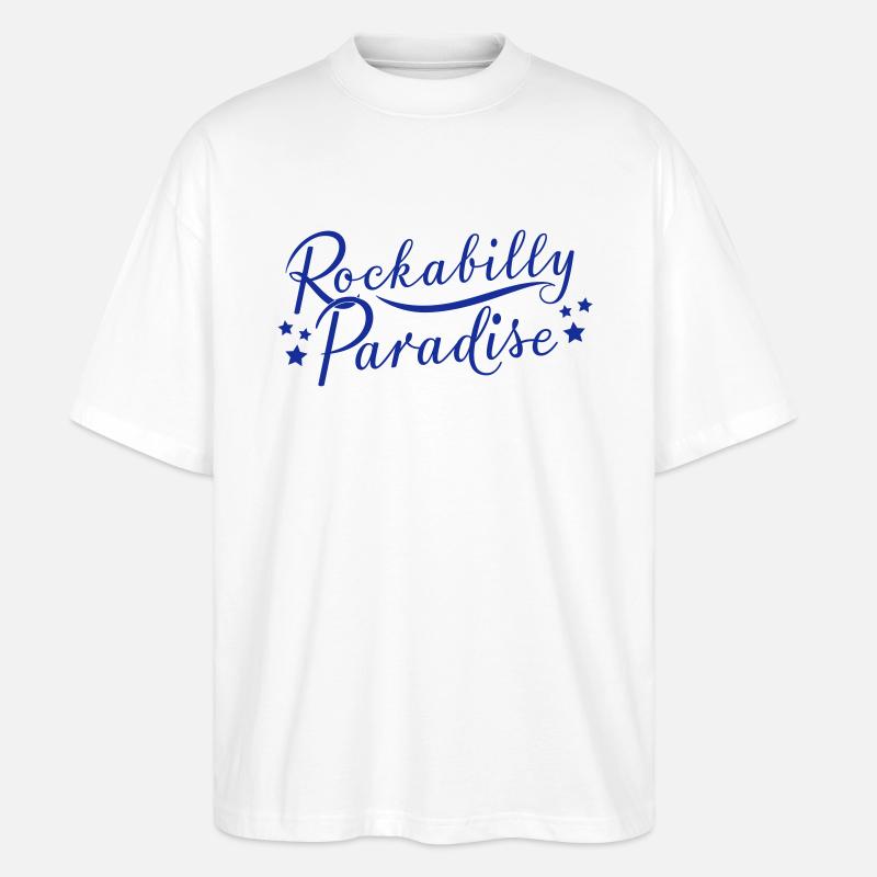 Rockabilly - Stanley/Stella Oversized Unisex Bio T-Shirt Blaster 2.0 - Weiß