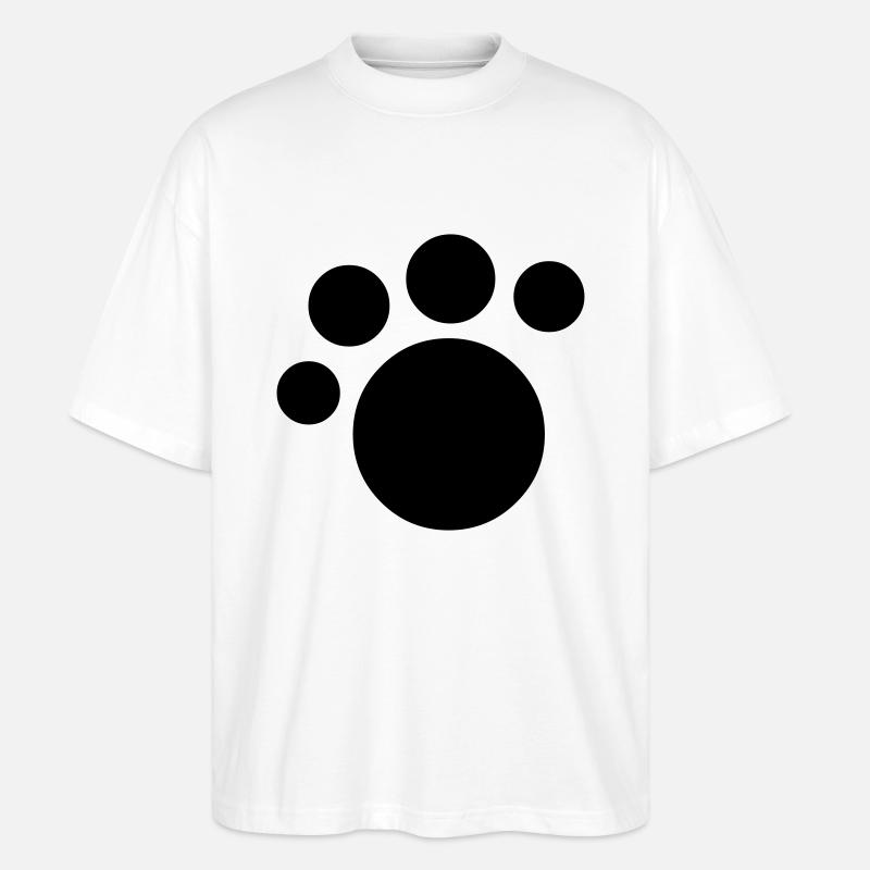 kids paw print - Stanley/Stella Oversized Unisex Bio T-Shirt Blaster 2.0 - Weiß