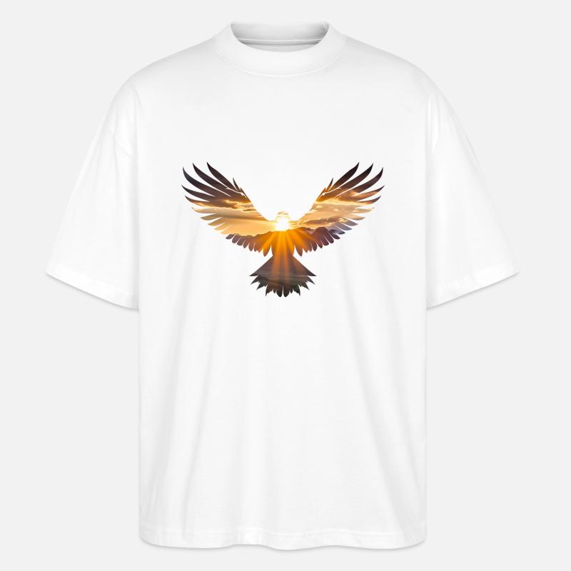 Eagle s Gaze Freedom - Stanley/Stella Oversized Unisex Bio T-Shirt Blaster 2.0 - Weiß