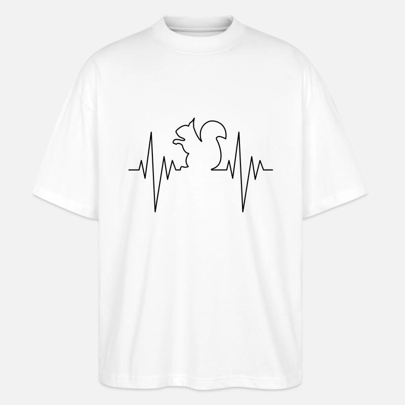 Squirrel Pulse - Stanley/Stella Oversized Unisex Organic T-shirt Blaster 2.0 - white