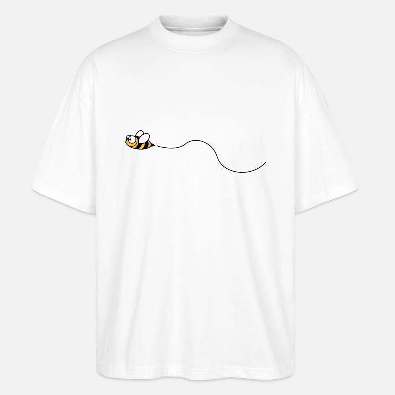 biene_3c - Stanley/Stella Oversized Unisex Bio T-Shirt Blaster 2.0 - Weiß