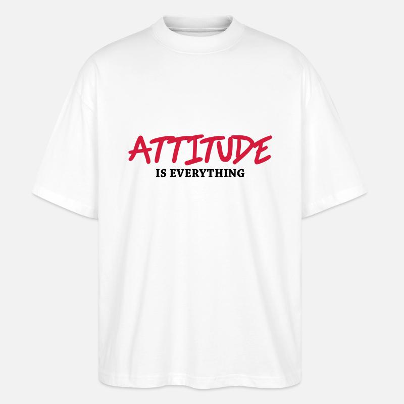 Attitude is everything - T-shirt bio Blaster 2.0 coupe oversize Stanley/Stella Unisexe - blanc