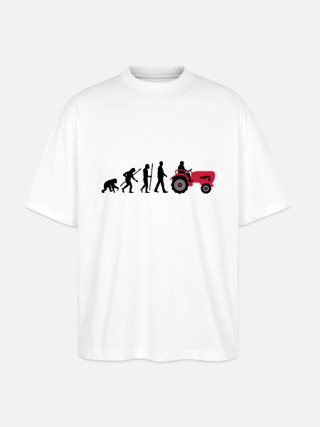 evolution_bauer_mit_traktor_032013_a_3c - T-shirt bio Blaster 2.0 coupe oversize Stanley/Stella Unisexe - blanc