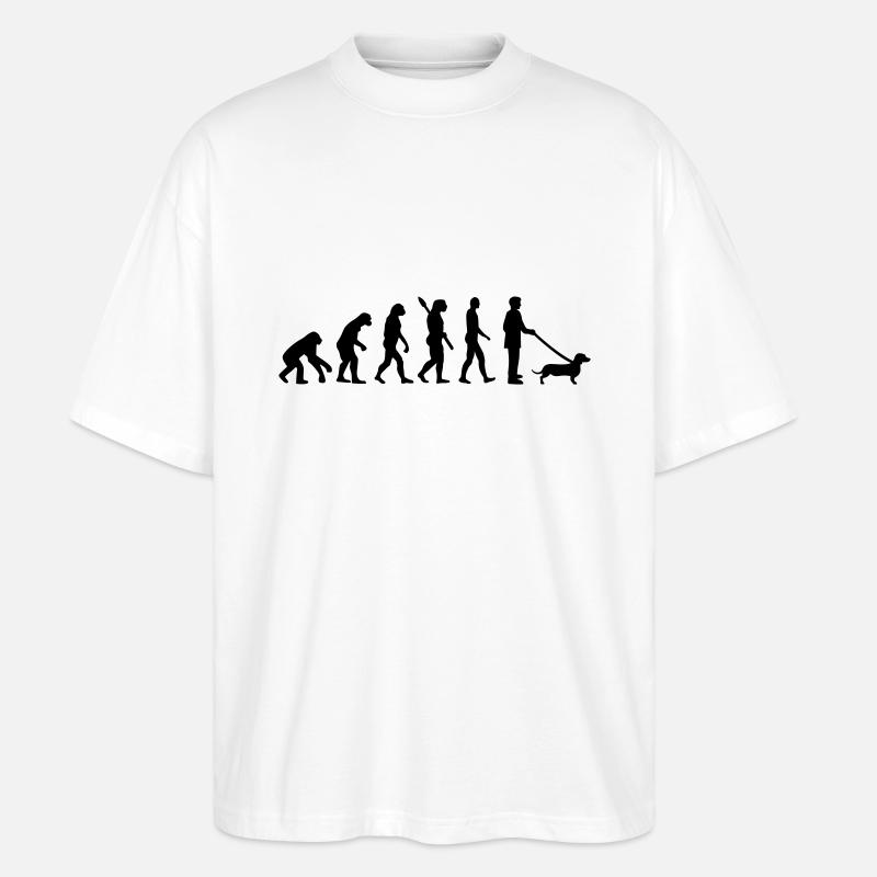 Dackel - Stanley/Stella Oversized Unisex Bio T-Shirt Blaster 2.0 - Weiß