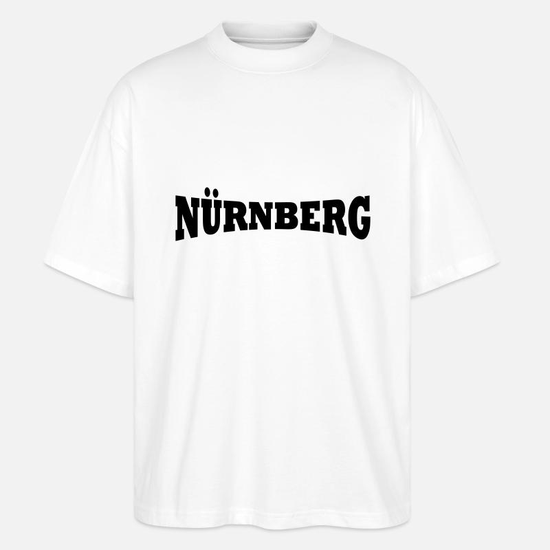 Nuremberg lettrage - T-shirt bio Blaster 2.0 coupe oversize Stanley/Stella Unisexe - blanc