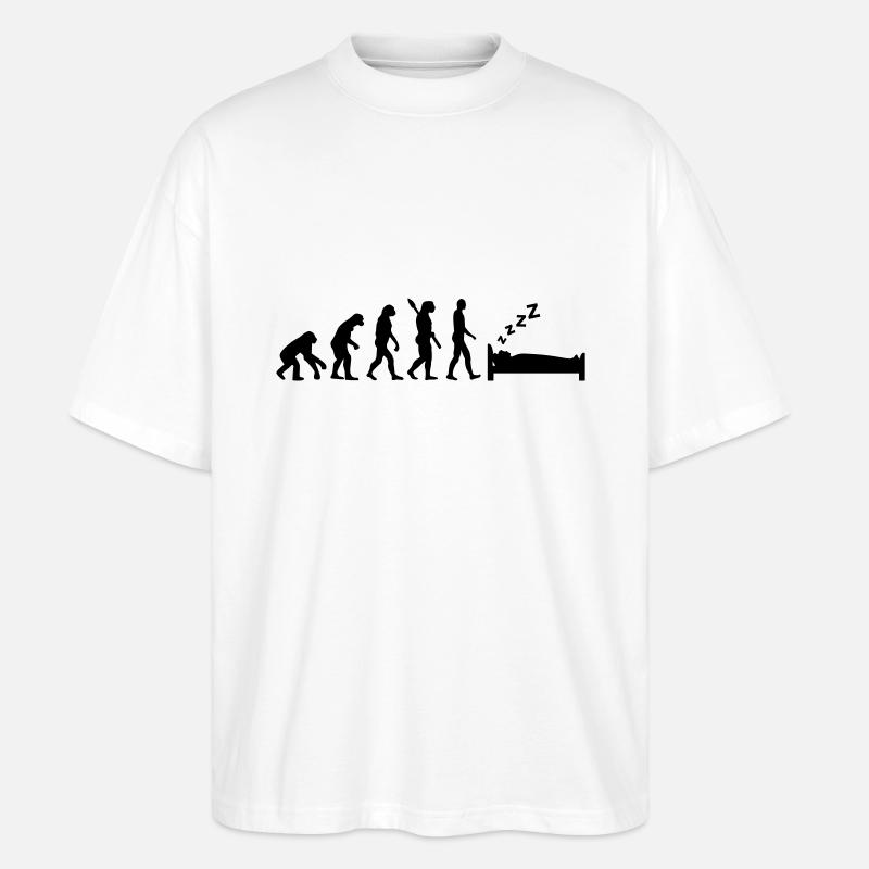 Evolution Sleep - Stanley/Stella Oversized Unisex Organic T-shirt Blaster 2.0 - white