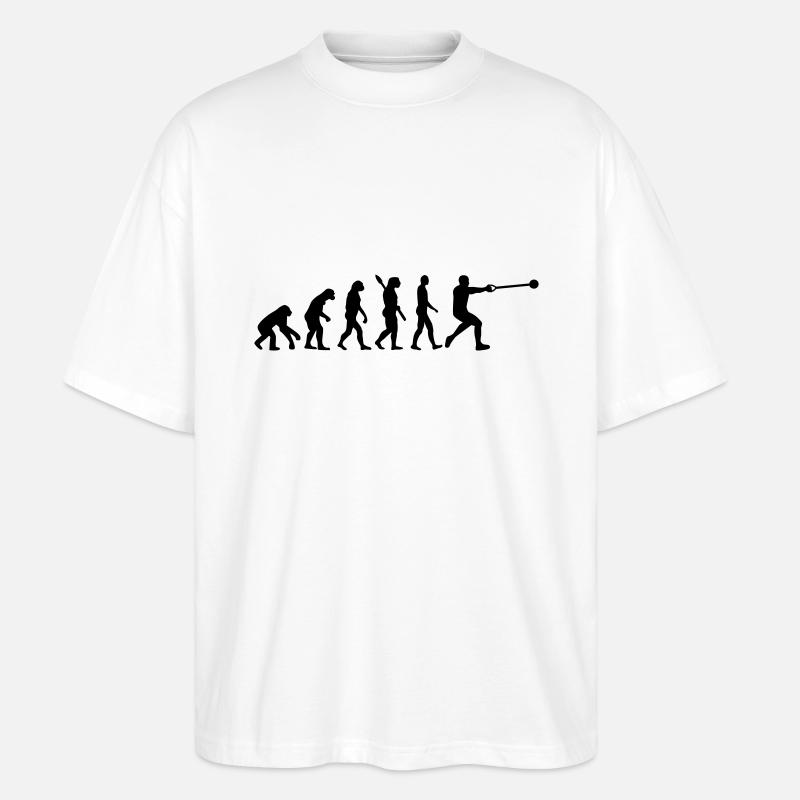 Evolution Lancer de marteau - T-shirt bio Blaster 2.0 coupe oversize Stanley/Stella Unisexe - blanc