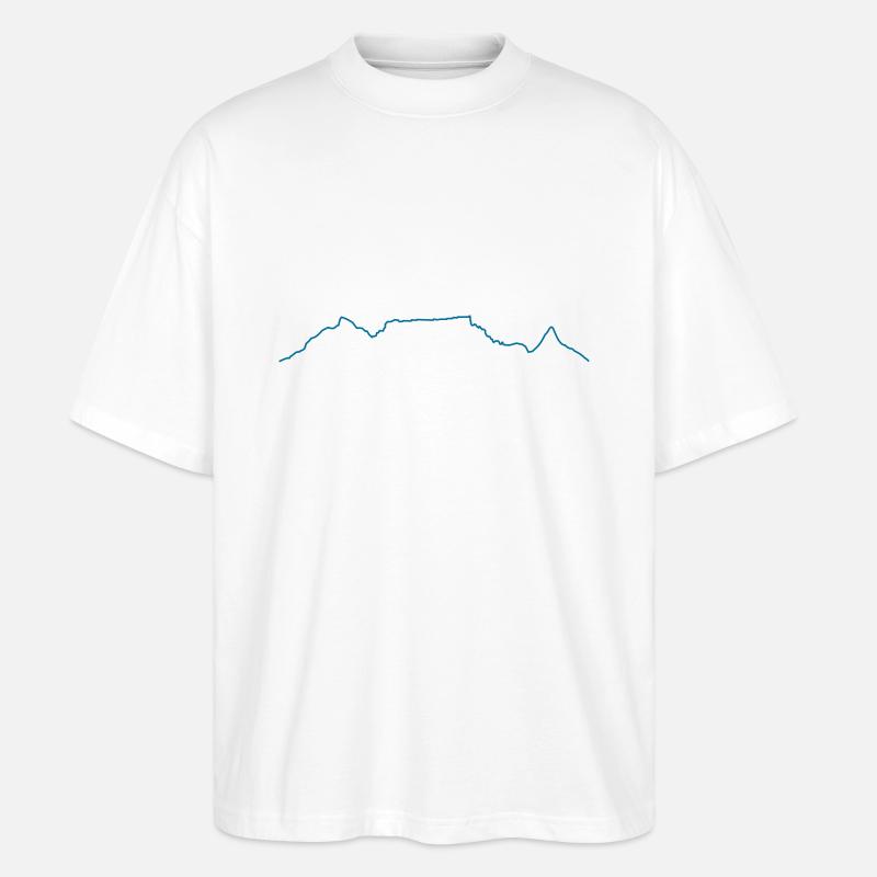 TableMountain-Black - Stanley/Stella Oversized Unisex Bio T-Shirt Blaster 2.0 - Weiß