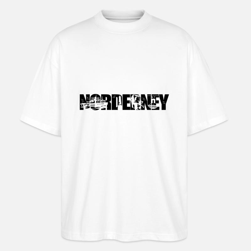 Norderney Skyline - Stanley/Stella Oversized Unisex Bio T-Shirt Blaster 2.0 - Weiß