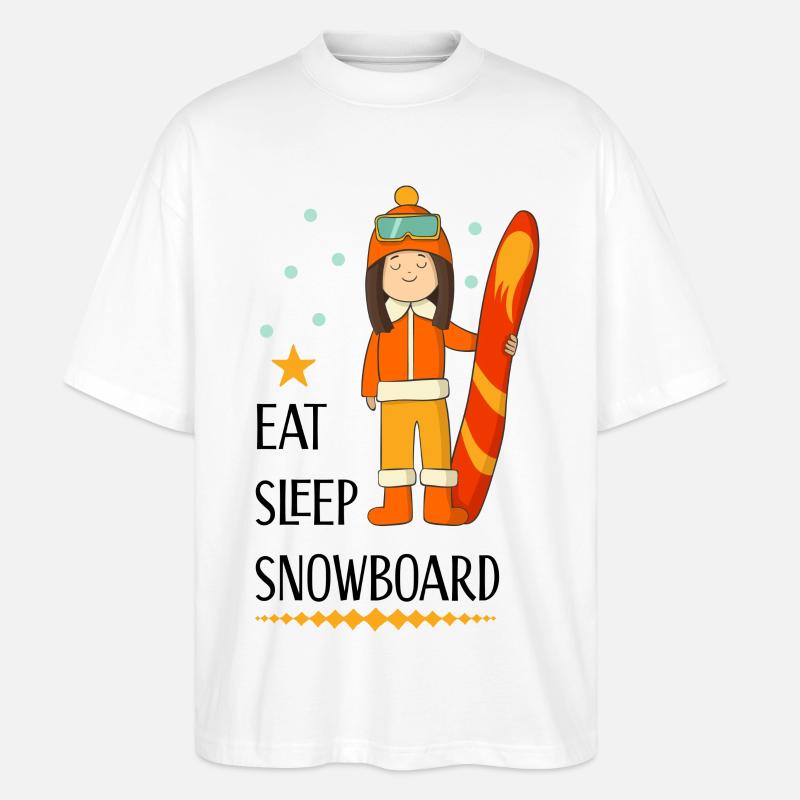 Snowboard - Stanley/Stella Oversized Unisex Bio T-Shirt Blaster 2.0 - Weiß