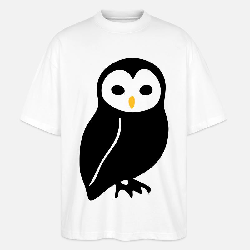 Eule - Stanley/Stella Oversized Unisex Bio T-Shirt Blaster 2.0 - Weiß