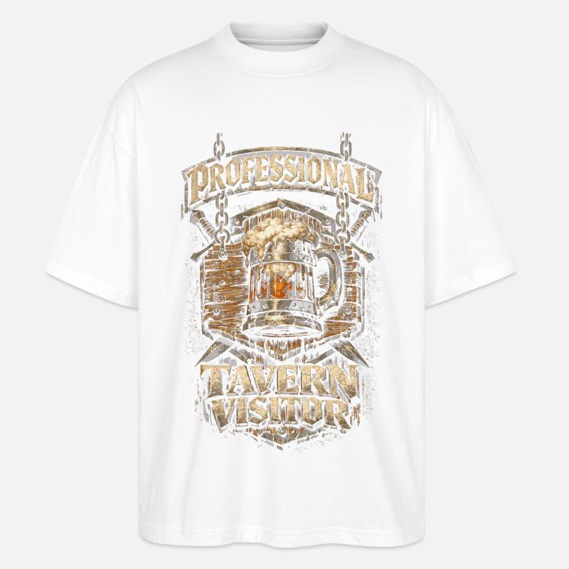 Mittelalterfest Professional Tavern Visitor - Stanley/Stella Oversized Unisex Bio T-Shirt Blaster 2.0 - Weiß