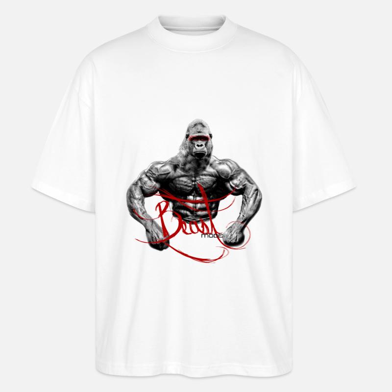 Beastmode - Stanley/Stella Oversized Unisex Bio T-Shirt Blaster 2.0 - Weiß