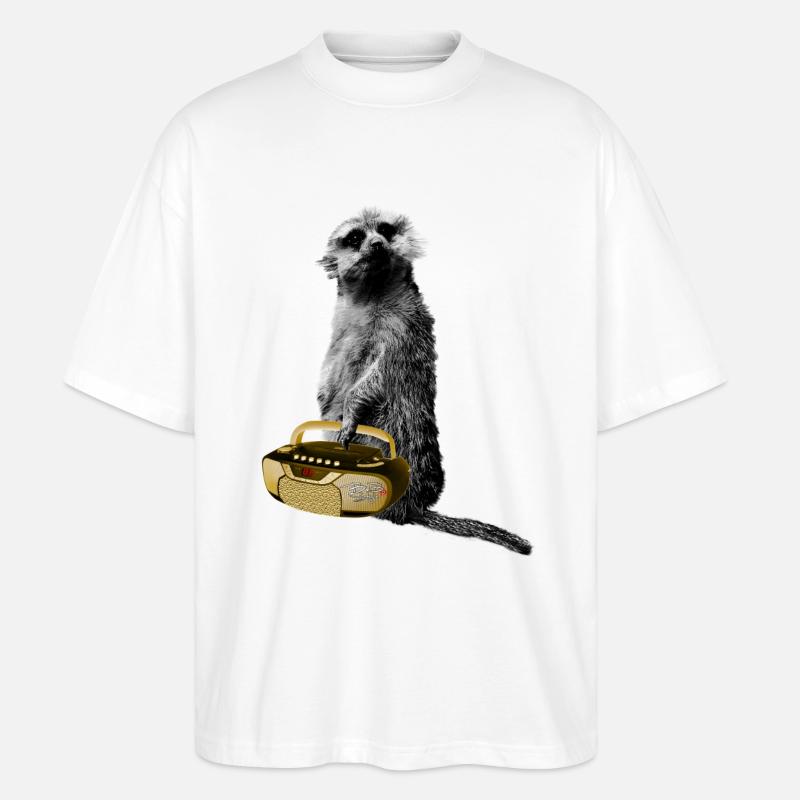 Erdmaennchenmucke - T-shirt bio Blaster 2.0 coupe oversize Stanley/Stella Unisexe - blanc