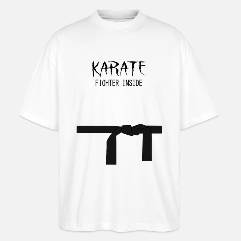 Karate Fighter Inside - Stanley/Stella Oversized Unisex Bio T-Shirt Blaster 2.0 - Weiß