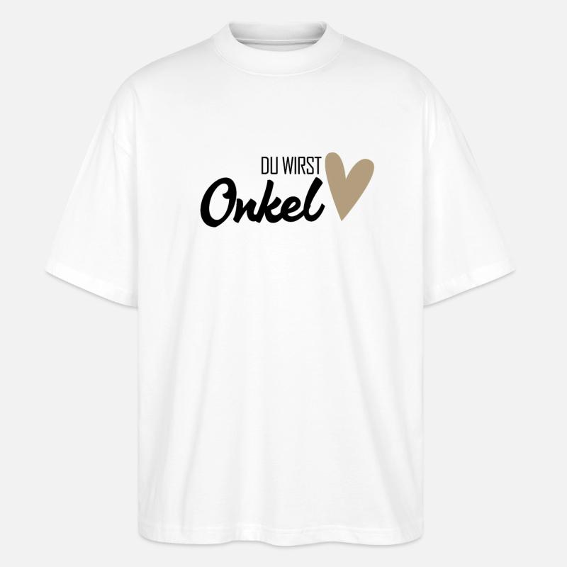 Onkel - Onkel werden - Stanley/Stella Oversized Unisex Bio T-Shirt Blaster 2.0 - Weiß