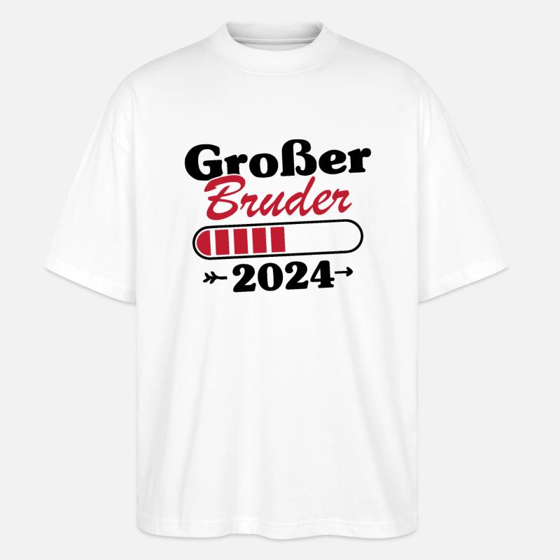 Großer Bruder Loading 2024 - Stanley/Stella Oversized Unisex Bio T-Shirt Blaster 2.0 - Weiß