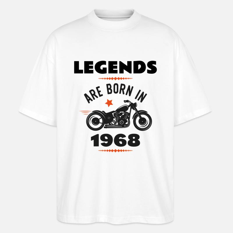 born in 1968 - Stanley/Stella Oversized Unisex Bio T-Shirt Blaster 2.0 - Weiß