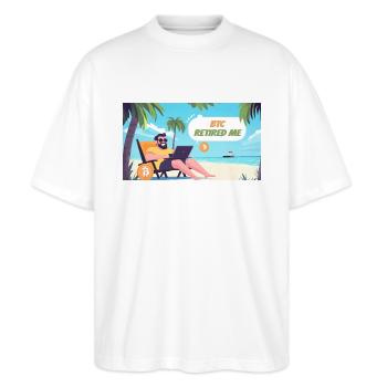 Chill Guy Oversize Tee - Stanley/Stella Oversized Unisex Bio T-Shirt Blaster 2.0 - Weiß - Vorne - Alina (178cm) & Michal (187cm)