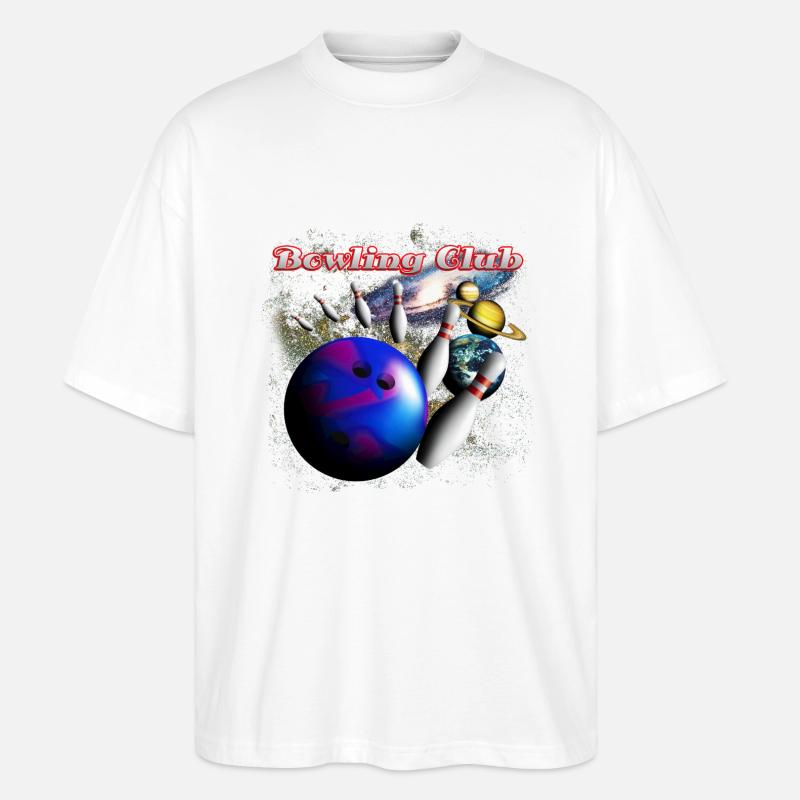 bowling_space_a - Stanley/Stella Oversized Unisex Bio T-Shirt Blaster 2.0 - Weiß