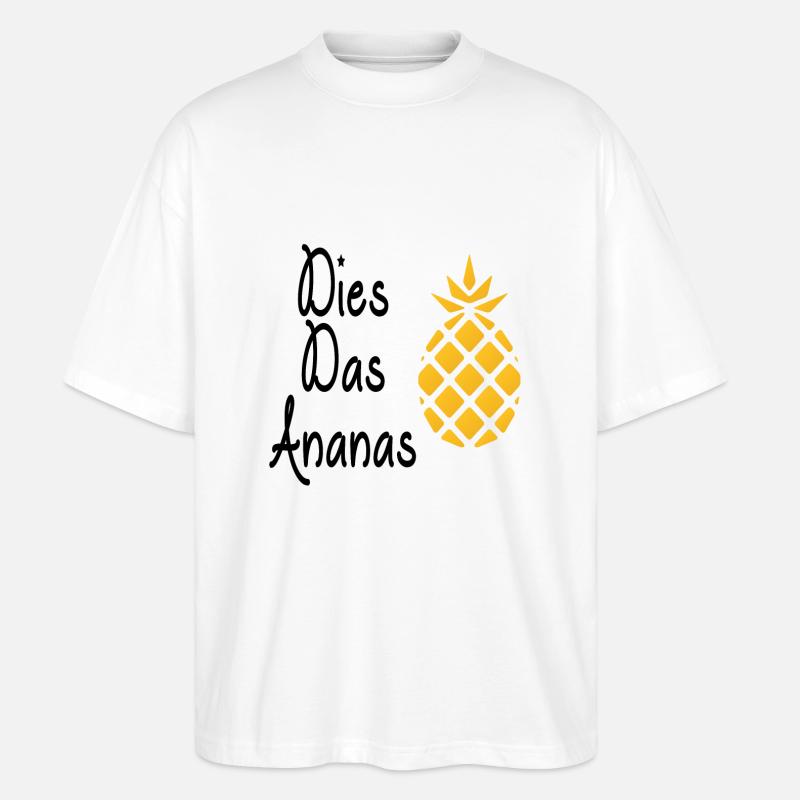 Ananas - Stanley/Stella Oversized Unisex Bio T-Shirt Blaster 2.0 - Weiß