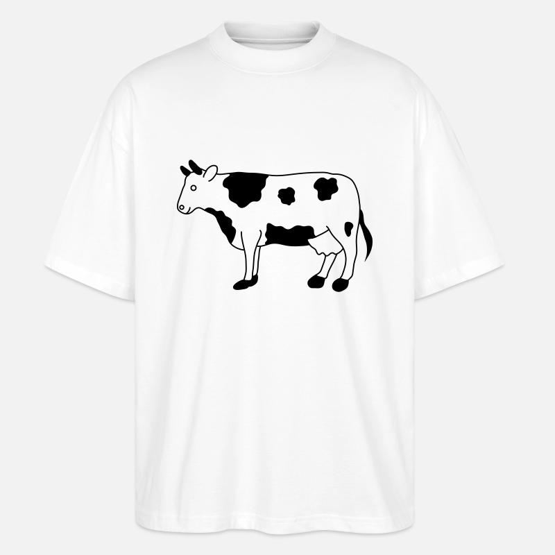 Kuh - Stanley/Stella Oversized Unisex Bio T-Shirt Blaster 2.0 - Weiß