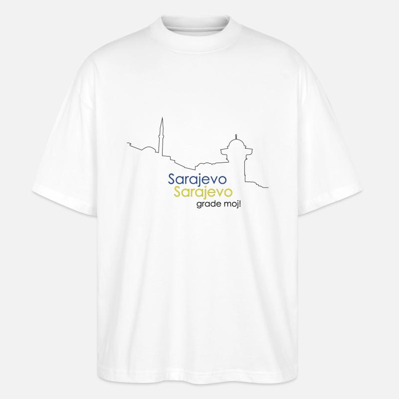 Sarajevo Sarajevo - Stanley/Stella Oversized Unisex Bio T-Shirt Blaster 2.0 - Weiß
