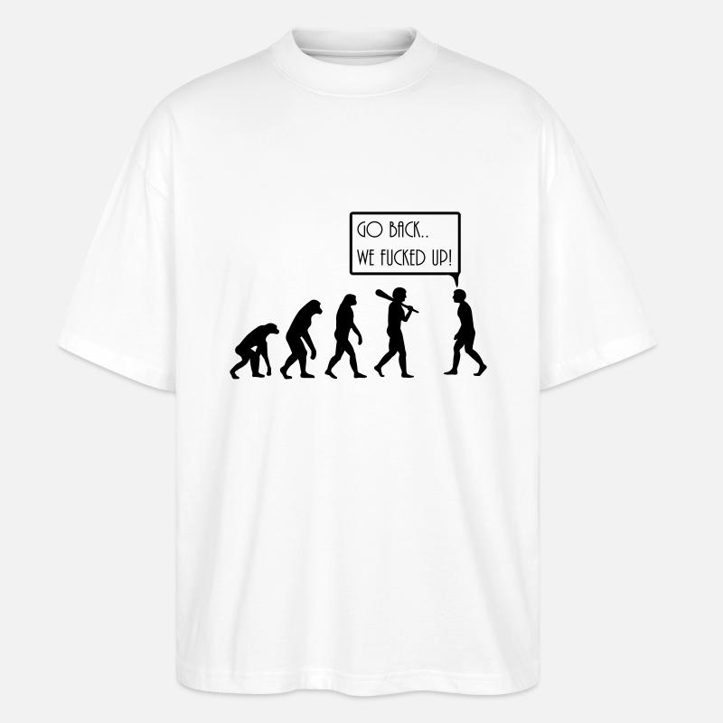 évolution - T-shirt bio Blaster 2.0 coupe oversize Stanley/Stella Unisexe - blanc