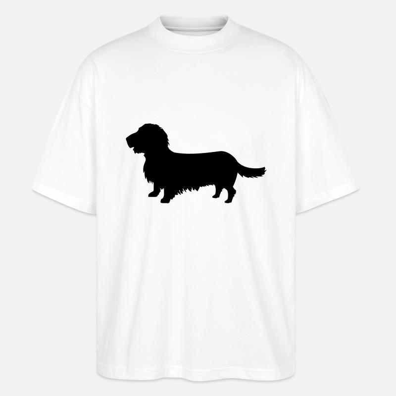Rauhaardackel - Stanley/Stella Oversized Unisex Bio T-Shirt Blaster 2.0 - Weiß