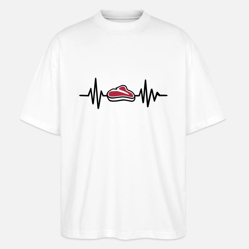 Fleisch - Stanley/Stella Oversized Unisex Bio T-Shirt Blaster 2.0 - Weiß