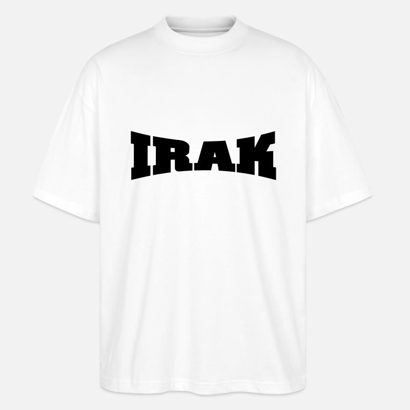 Irak Schriftzug - Stanley/Stella Oversized Unisex Bio T-Shirt Blaster 2.0 - Weiß