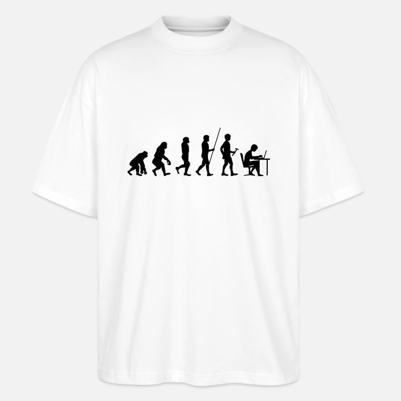 evolution - Stanley/Stella Oversized Unisex Organic T-shirt Blaster 2.0 - white