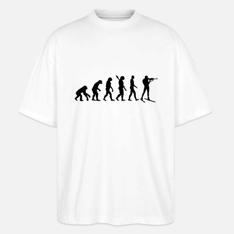 Évolution Biathlon - T-shirt bio Blaster 2.0 coupe oversize Stanley/Stella Unisexe - blanc