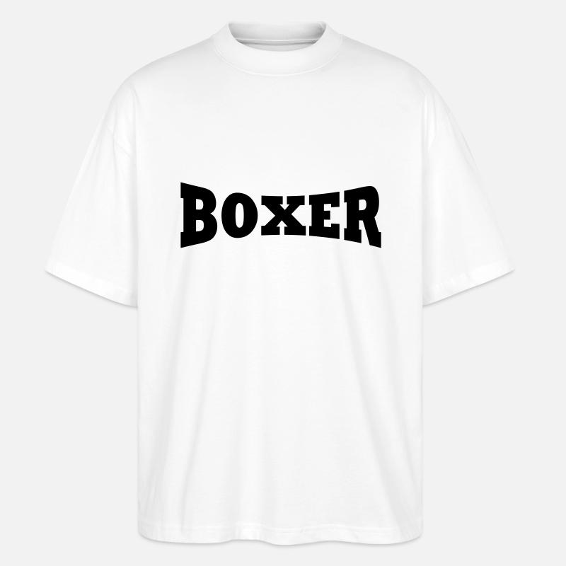 Boxer lettering - Stanley/Stella Oversized Unisex Organic T-shirt Blaster 2.0 - white