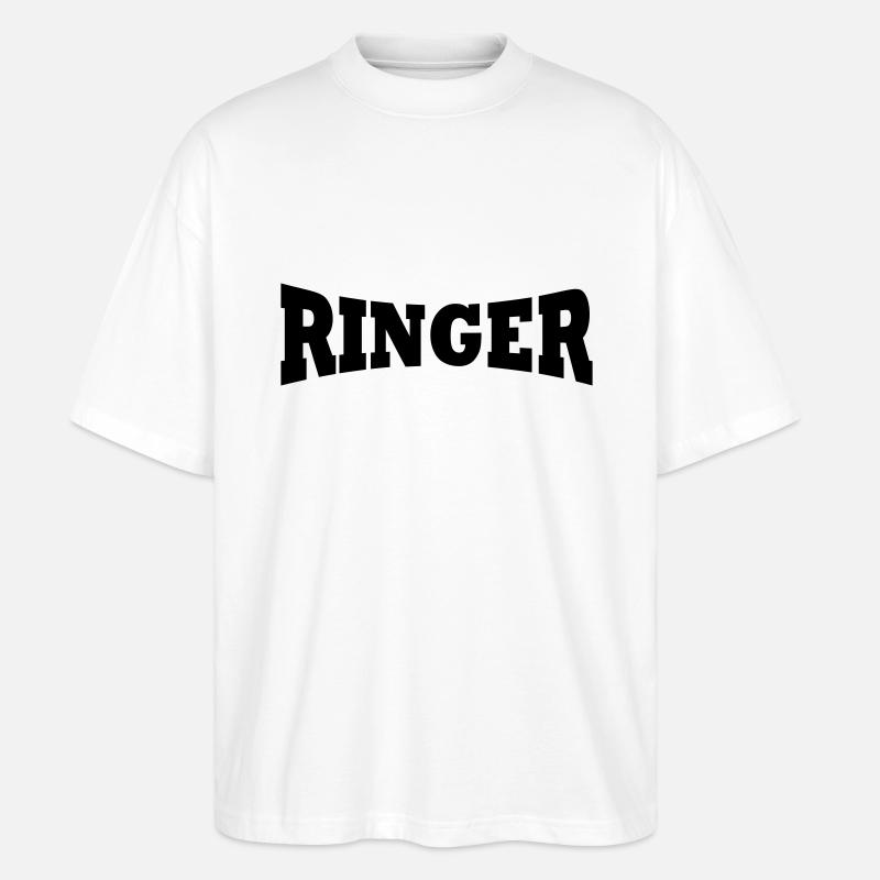 lettrage de la sonnerie - T-shirt bio Blaster 2.0 coupe oversize Stanley/Stella Unisexe - blanc