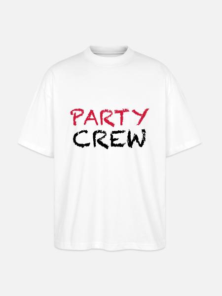 Party Crew - Stanley/Stella Oversized Unisex Bio T-Shirt Blaster 2.0 - Weiß