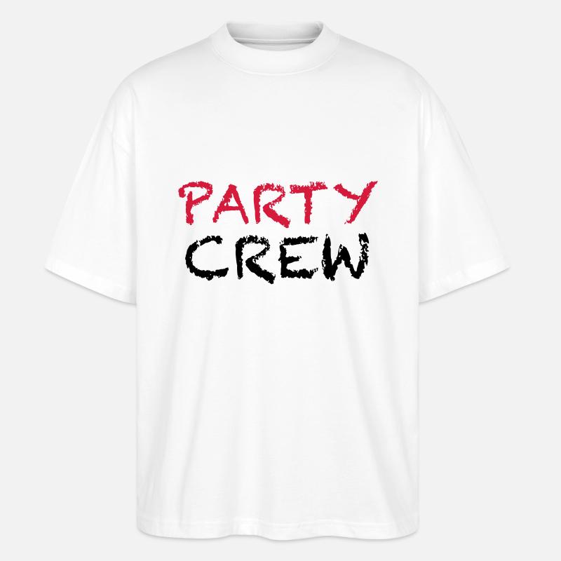 Party Crew - Stanley/Stella Oversized Unisex Bio T-Shirt Blaster 2.0 - Weiß