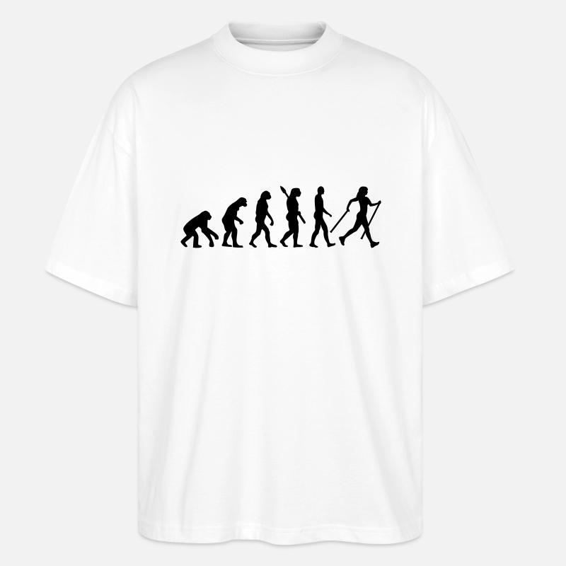 Evolution Nordic Walking - Stanley/Stella Oversized Unisex Bio T-Shirt Blaster 2.0 - Weiß
