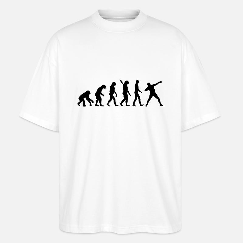 Évolution Lancer du poids - T-shirt bio Blaster 2.0 coupe oversize Stanley/Stella Unisexe - blanc