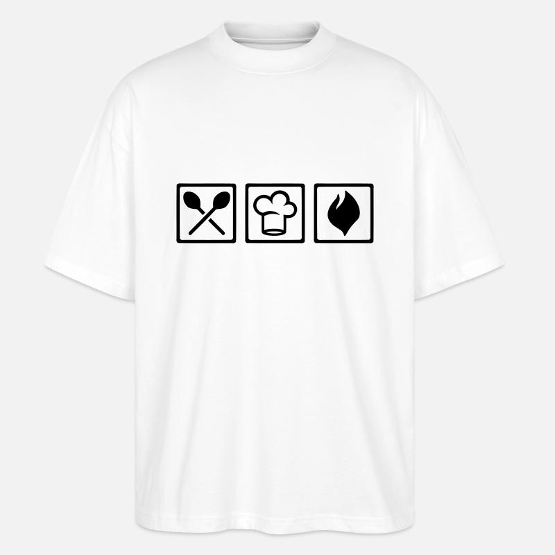 Cuisinier - T-shirt bio Blaster 2.0 coupe oversize Stanley/Stella Unisexe - blanc