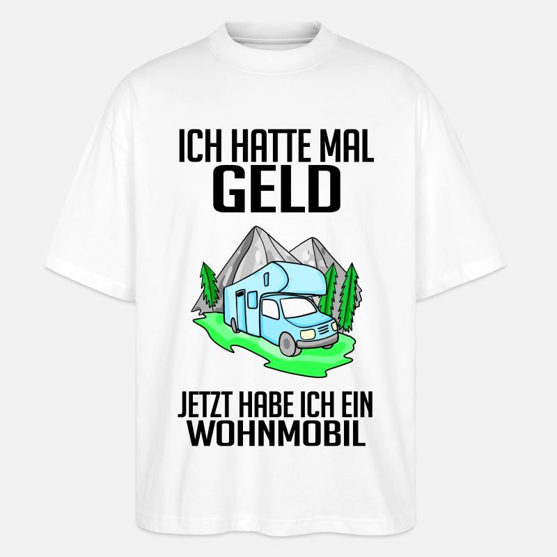 Wohnmobil Wohnwagen Campen Camping - Stanley/Stella Oversized Unisex Bio T-Shirt Blaster 2.0 - Weiß