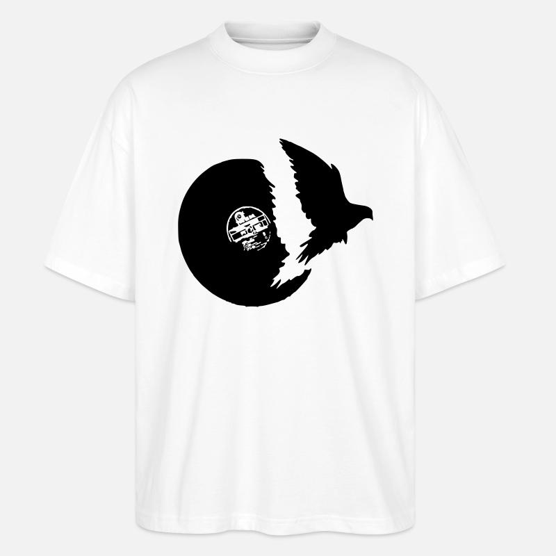 lp - vogel - Stanley/Stella Oversized Unisex Bio T-Shirt Blaster 2.0 - Weiß