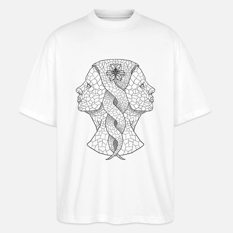 Gémeaux - T-shirt bio Blaster 2.0 coupe oversize Stanley/Stella Unisexe - blanc