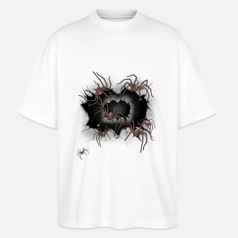 araignées araignées Halloween - T-shirt bio Blaster 2.0 coupe oversize Stanley/Stella Unisexe - blanc