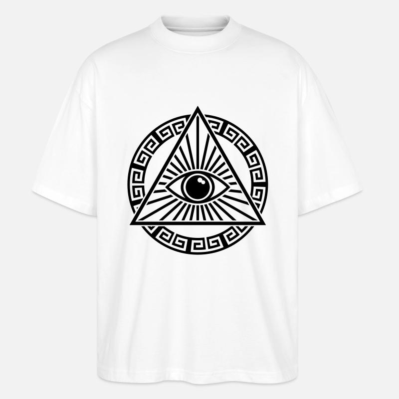 Auge im Dreieck - Stanley/Stella Oversized Unisex Bio T-Shirt Blaster 2.0 - Weiß