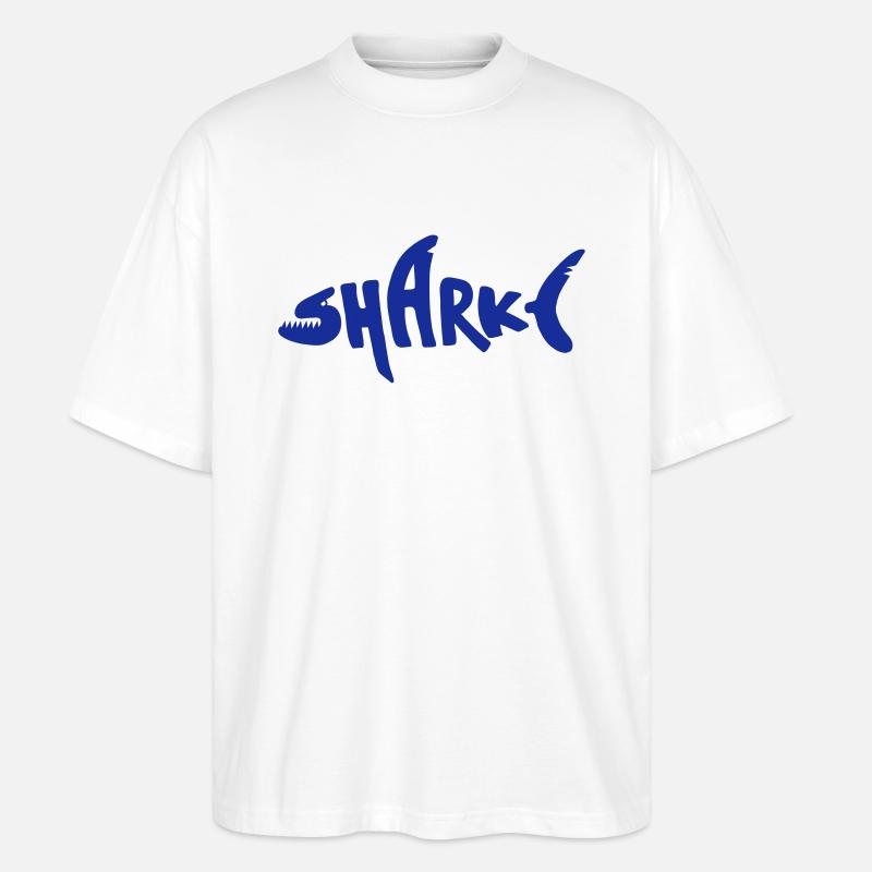 Shark - Stanley/Stella Oversized Unisex Bio T-Shirt Blaster 2.0 - Weiß