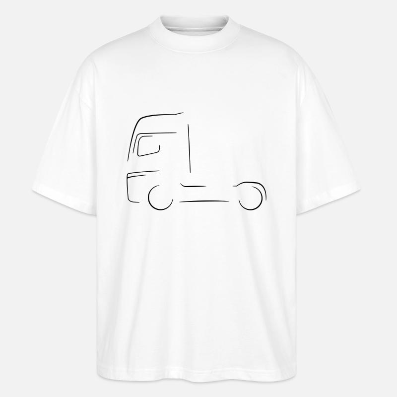 LKW Silhouette - Stanley/Stella Oversized Unisex Bio T-Shirt Blaster 2.0 - Weiß